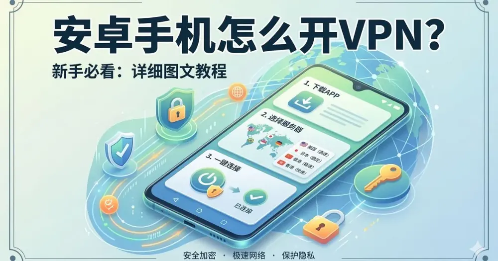 安卓手机怎么开VPN?一分钟学会设置