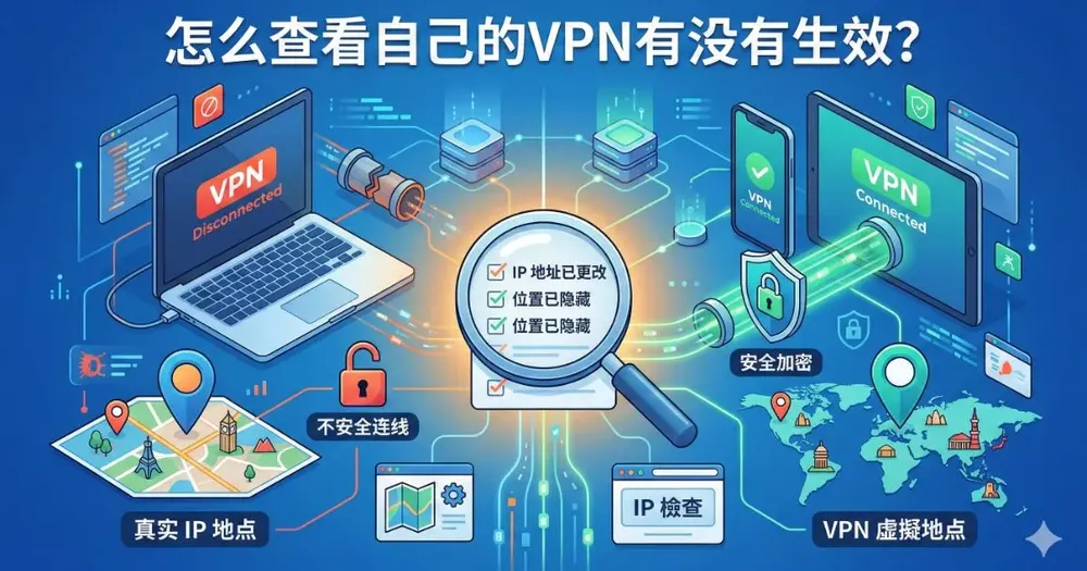 怎么检查VPN有没有生效?最全排查方法
