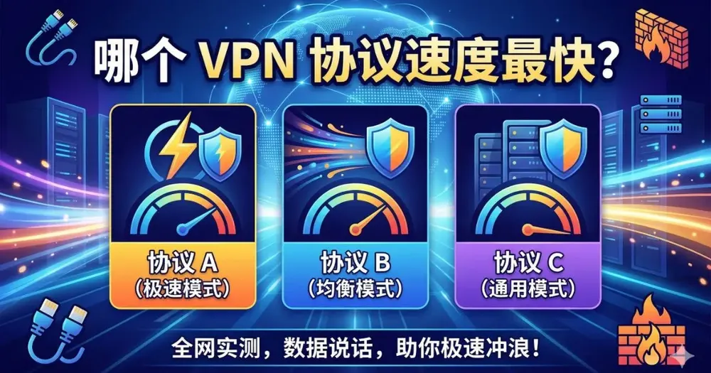 哪个VPN协议速度最快?6大协议实测对比与安全性排行