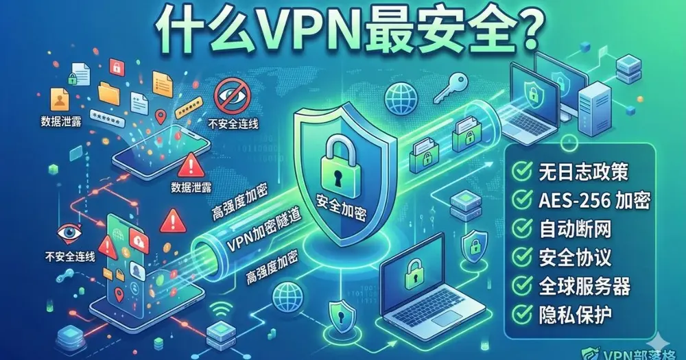 什么VPN最安全？5款实测推荐与安全评判标准