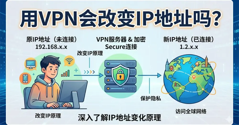 用VPN会改变IP地址吗?一文搞懂原理与使用技巧
